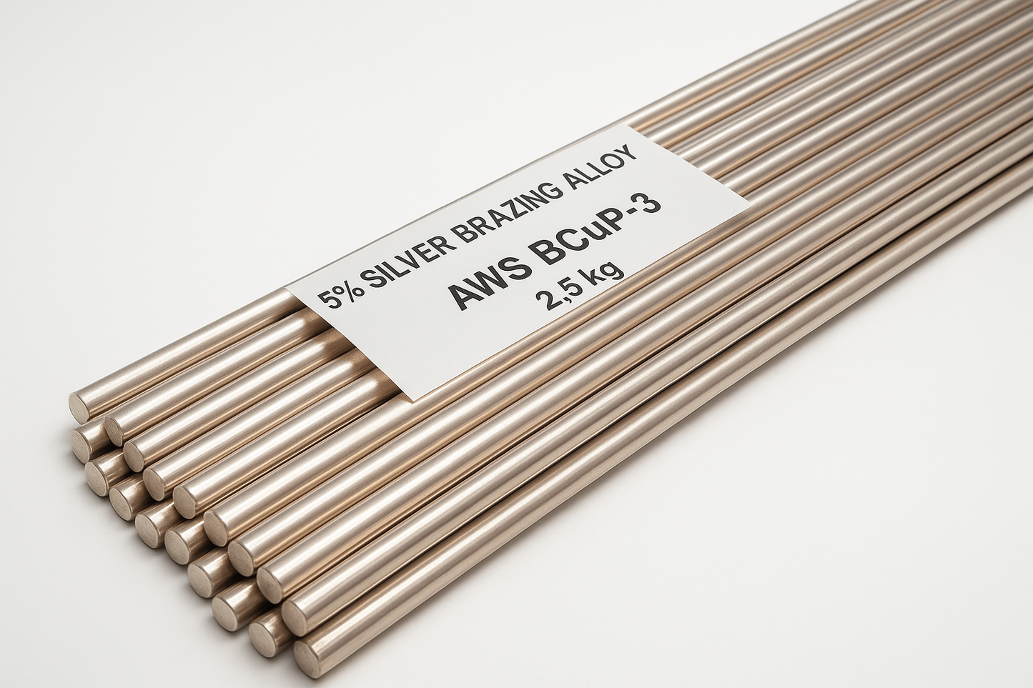 Silver Brazing Alloy - 5% Silver Brazing Alloy - AWS B CuP3 - 2.4mm, 3.0mm - 2.5kg