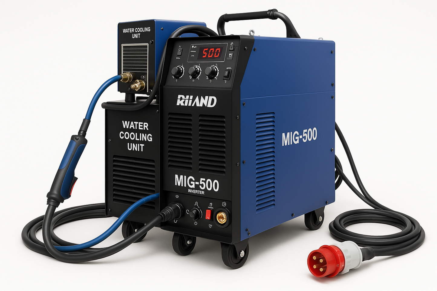 RILAND - Inverter MIG Welder 500AMP - Water Cooled - (Pure 3 Phase Plug)