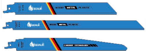 BOAUR - Reciprocating Saw Blades - 1/2" (Shank fits all saws) 5 Packs