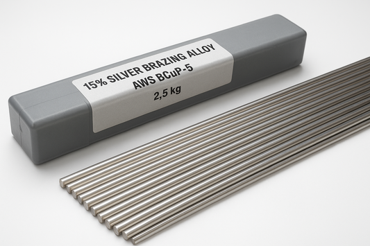 Silver Brazing Alloy - 15% Silver Brazing Alloy - AWS B CuP5 - 1.6mm, 2.4mm, 3.0mm - 2.5kg