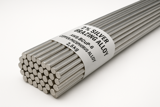 Silver Brazing Alloy - 2% Silver Brazing Alloy - AWS B CuP6 - 2.4mm, 3.0mm - 2.5kg