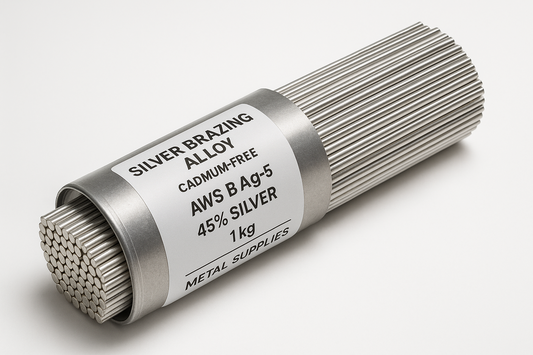 Silver Brazing Alloy - 45% Silver Brazing Alloy Cad Free - AWS B Ag-5 - 1.6mm - 1kg