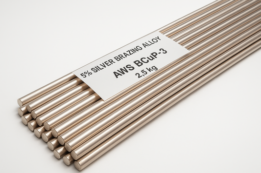 Silver Brazing Alloy - 5% Silver Brazing Alloy - AWS B CuP3 - 2.4mm, 3.0mm - 2.5kg
