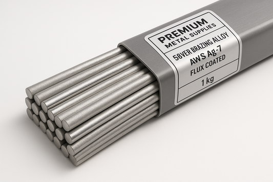 Silver Brazing Alloy - 56% Silver Brazing Alloy Flux Coated - AWS B Ag-7 - 1.6mm - 1kg