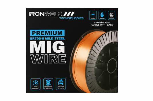 MIG Wire - Ironweld - Mild Steel Solid - AWS ER 70S-6 - 0.6mm, 0.8mm, 0.9mm, 1.2mm, 1.6mm - 15KG