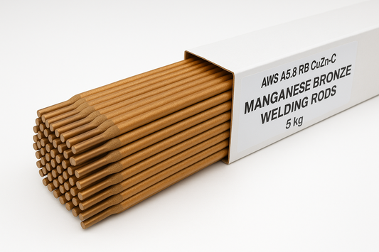 TIG & GAS Rods - Manganese Bronze Flux Coated AWS A5.8 RB CuZn-C - 2.0mm, 2.4mm, 3.2mm, 4.8mm - 5kg